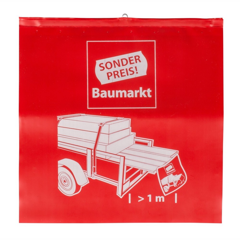 Sonderpreis Baumarkt Warnflagge Ladungssicherung 30 x 30 cm rot