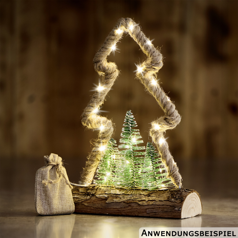 LED-Weihnachtsdeko Jute 30 LEDs 3-fach sortiert image number 5