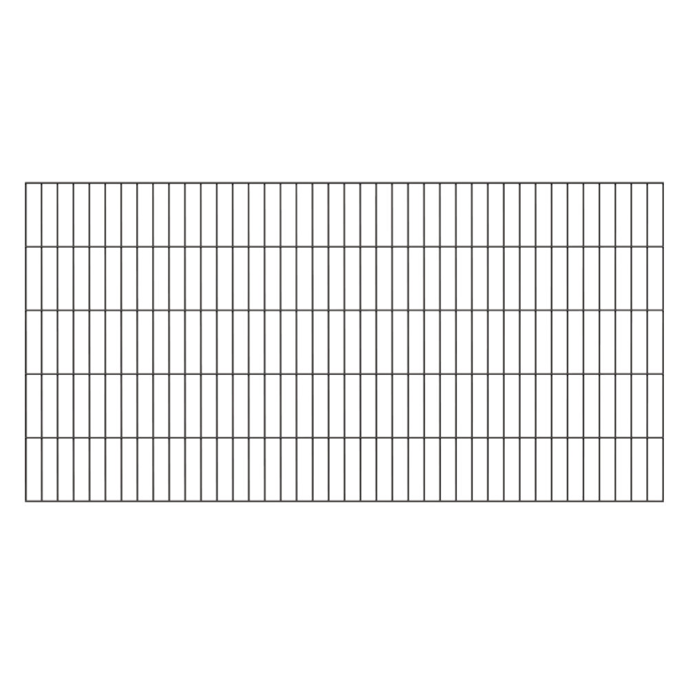 Doppelstab-Gittermatte f&uuml;r Zaunh&ouml;he 100 cm anthrazit