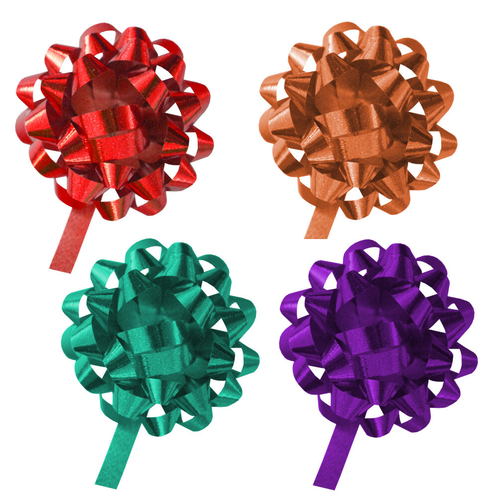 Mini-Schleifen ''Metallic'' 4er-Set selbstklebend image number 1