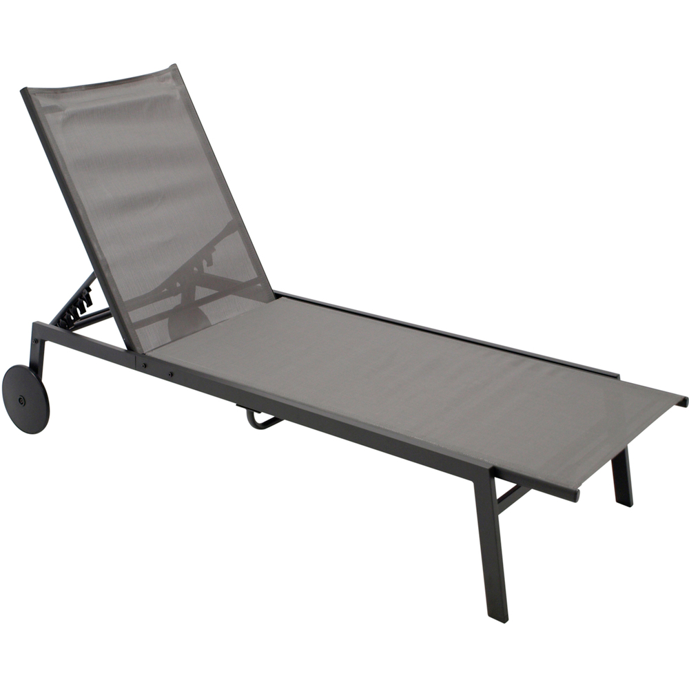 Gartenliegen mit Tisch im Set, 3-teilig, Stahl anthrazit image number 5