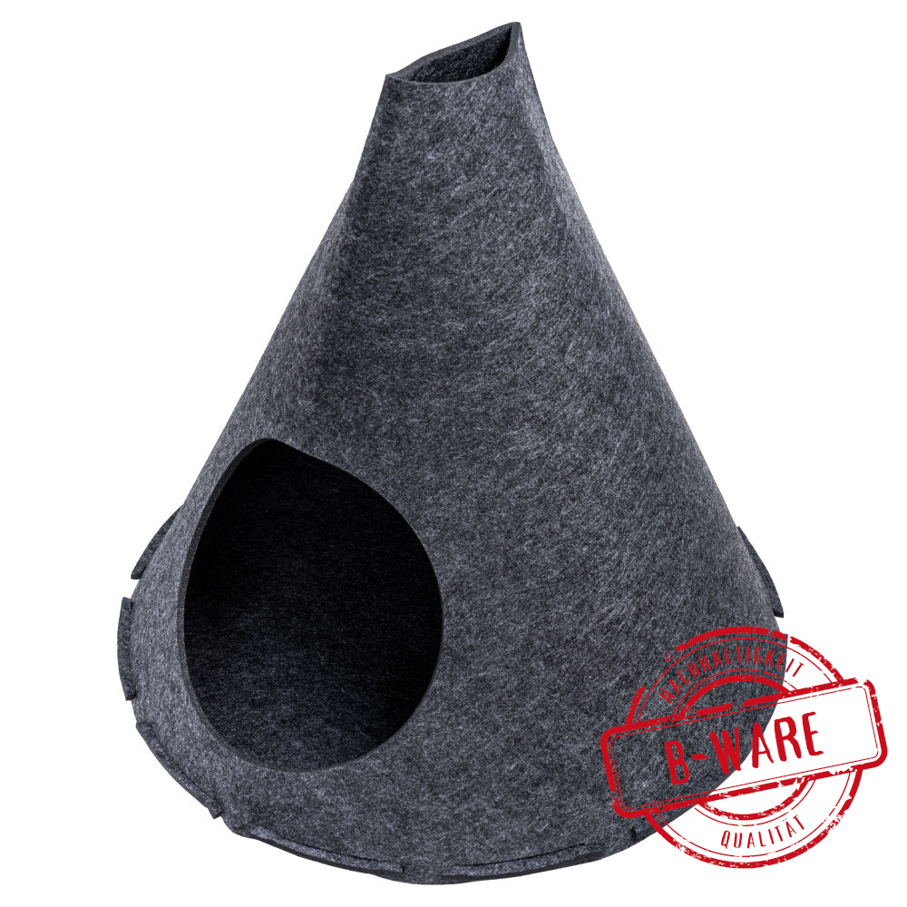 Katzenzelt zusammenfaltbar &Oslash; 49 x 47cm aus Filz - B-Ware