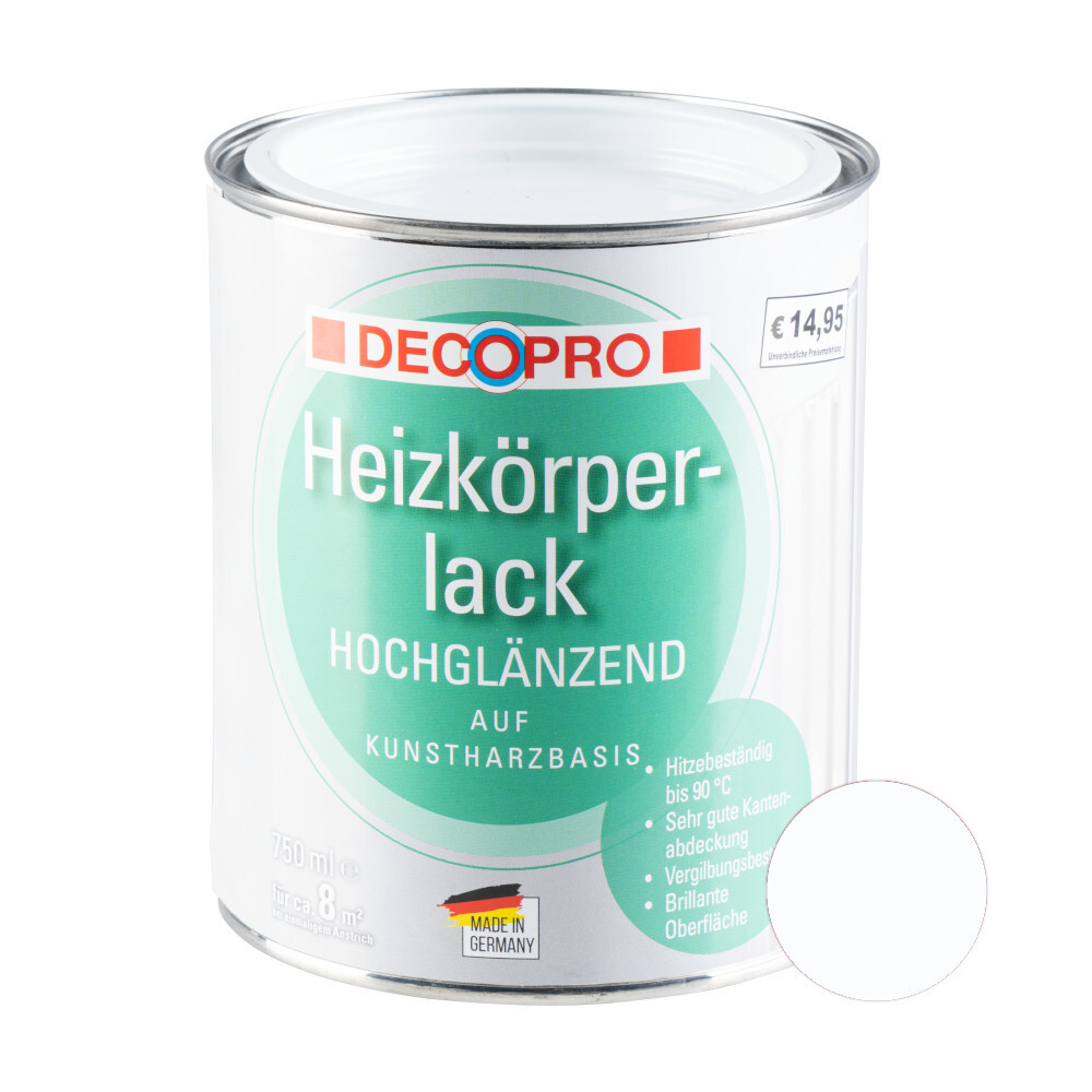 DECOPRO Heizk&ouml;rperlack 750 ml wei&szlig; hochgl&auml;nzend
