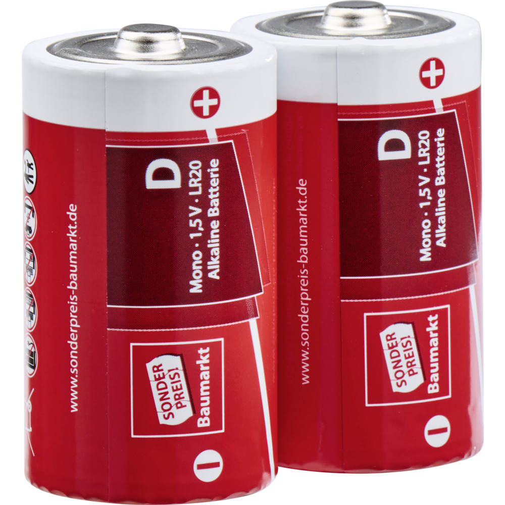 Sonderpreis Baumarkt Alkaline Batterien LR20 D-Mono 2er Pack