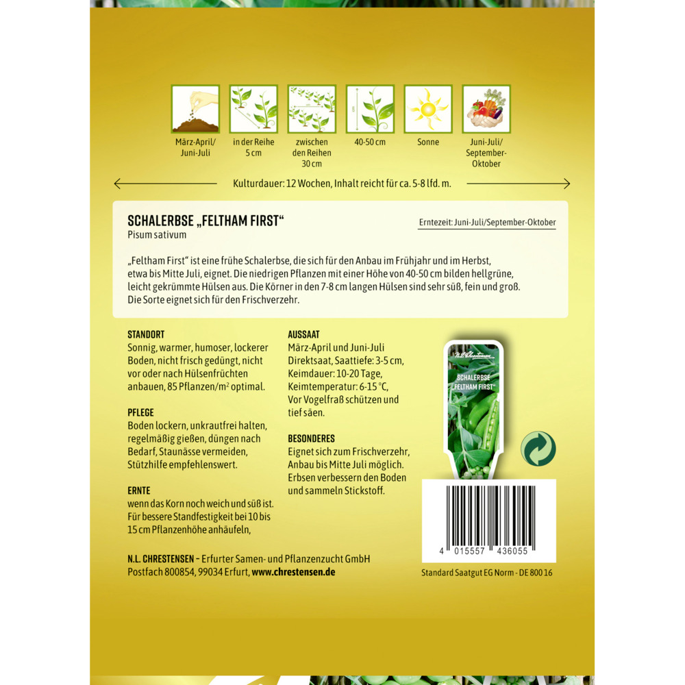 Saatgut Schalerbse Feltham First image number 1