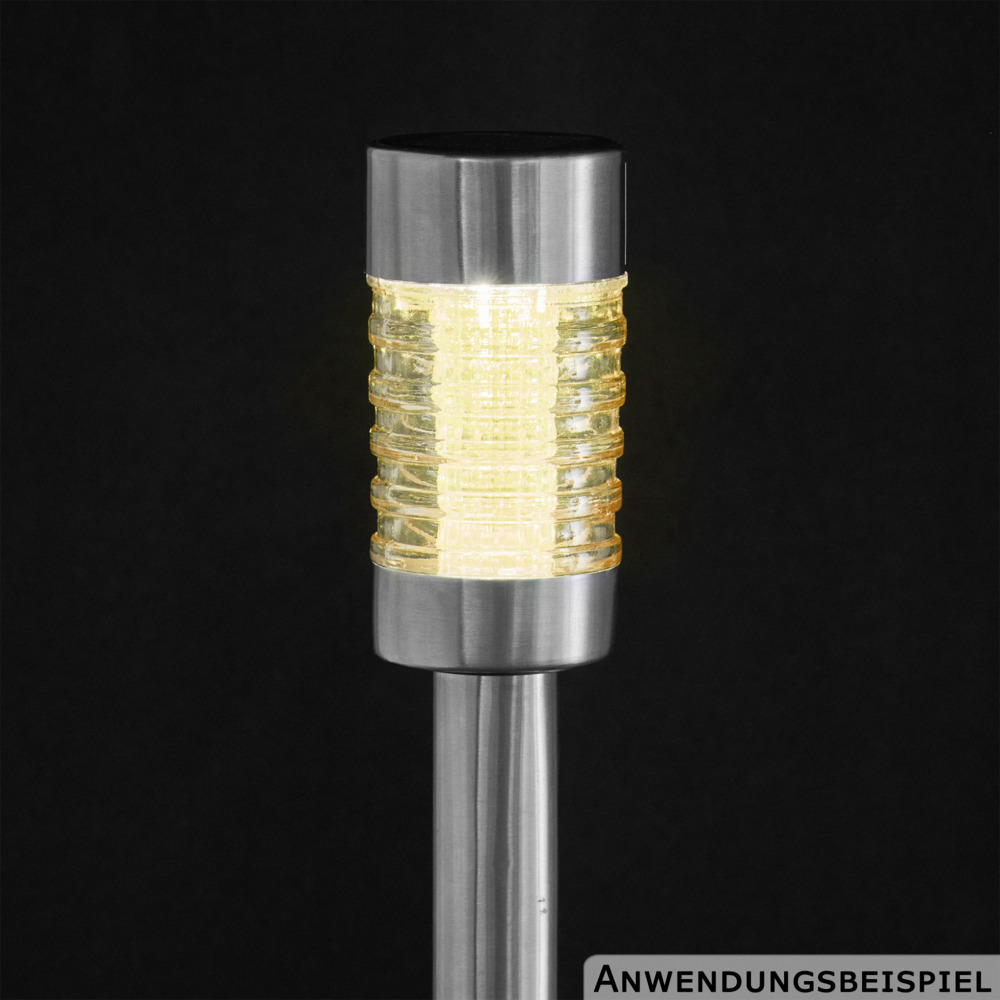 Solar-LED-Gartenleuchte silber image number 1