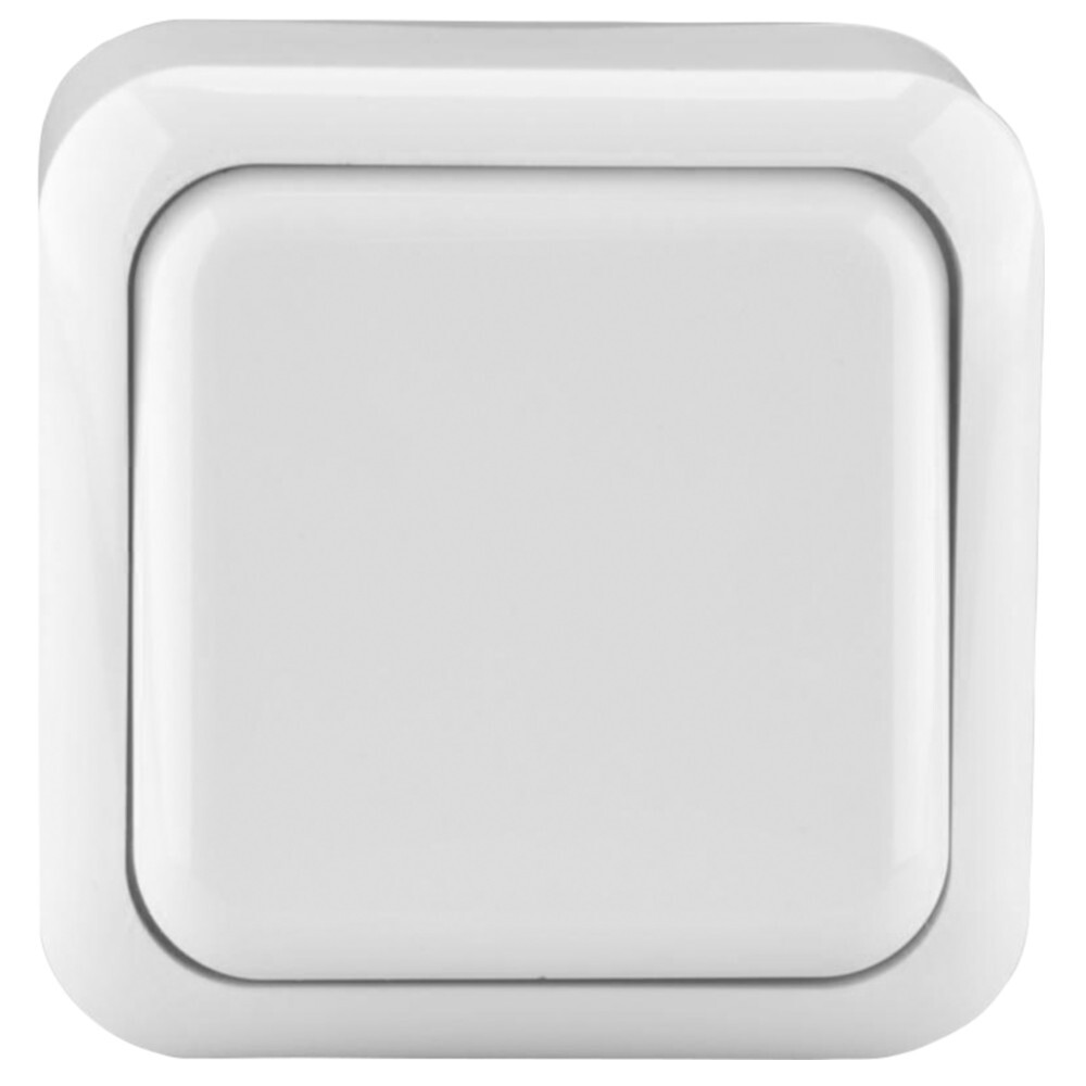 Aufputz Aus-Wechselschalter wei&szlig;, mit Schraubklemmen