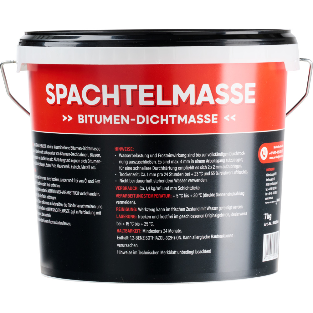 MEM-Bitumen-Spachtelmasse 7 kg image number 2