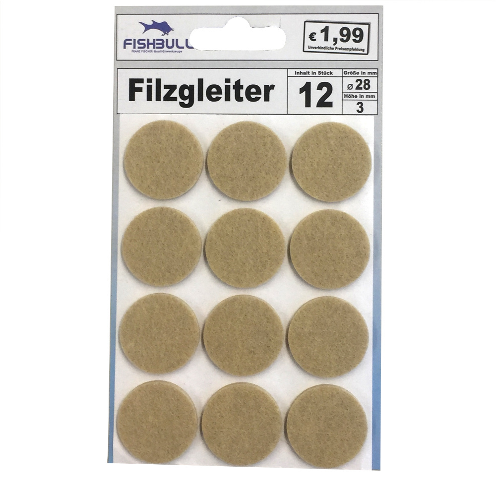 Filzgleiter &Oslash;28mm 12er-Set