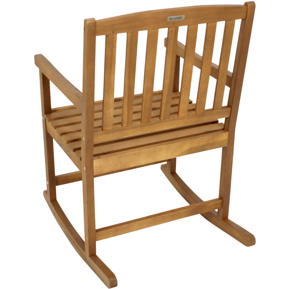 Schaukelstuhl aus Akazienholz, Oberfl&auml;che ge&ouml;lt image number 2
