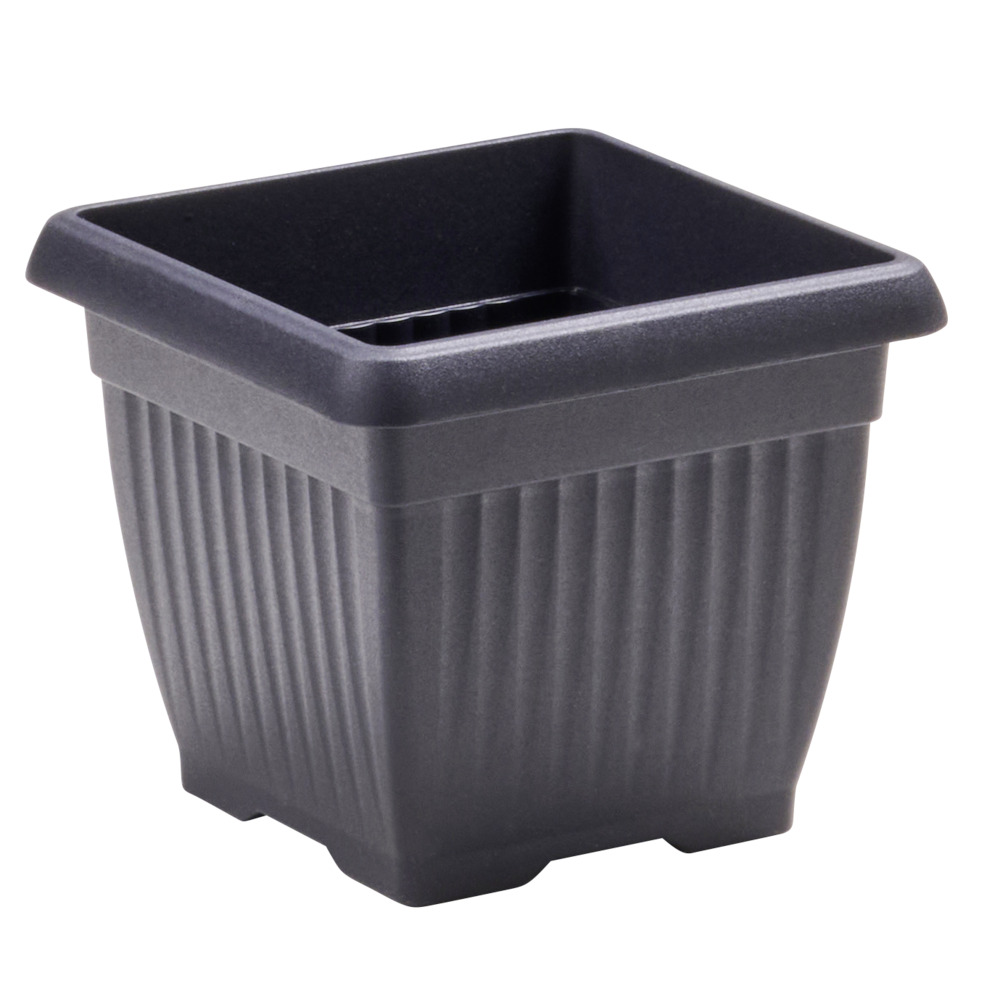 Prosperplast Blumentopf Terra eckig 15 x 15 cm in Anthrazit
