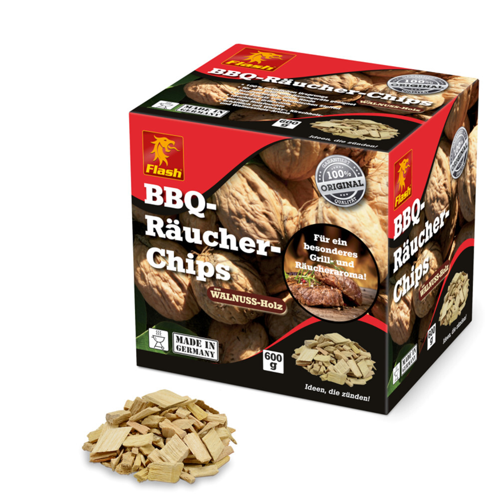 BBQ R&auml;ucher-Chips Walnuss 600 g von Flash