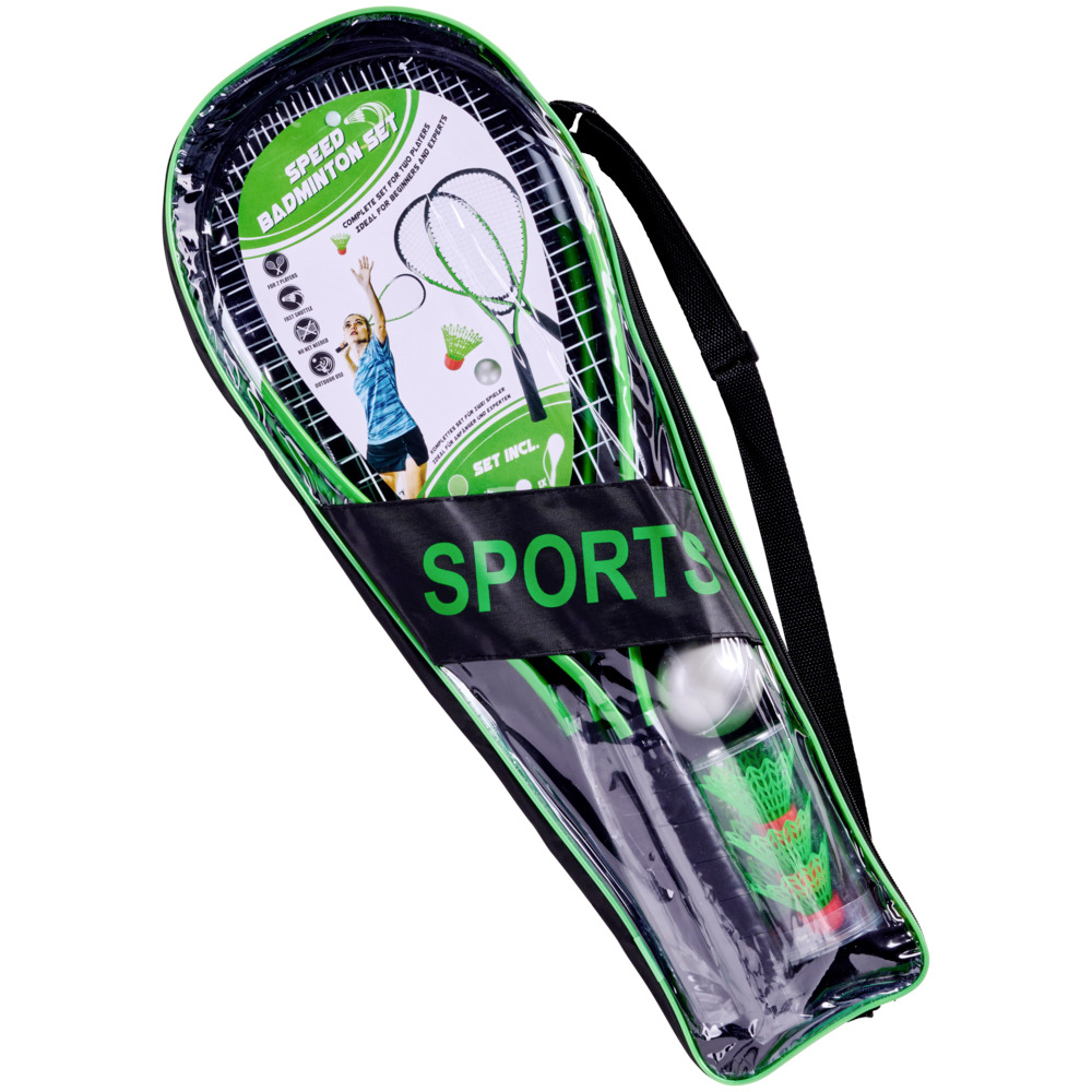 Badminton-Set 7-teilig Gr&uuml;n - B-Ware image number 2