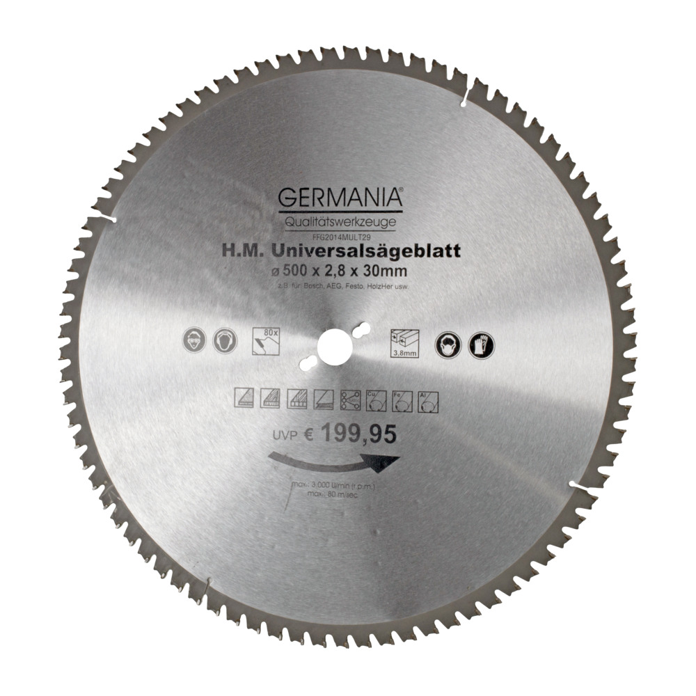 HM Multi-S&auml;geblatt 500x30mm 80 Z&auml;hne universal