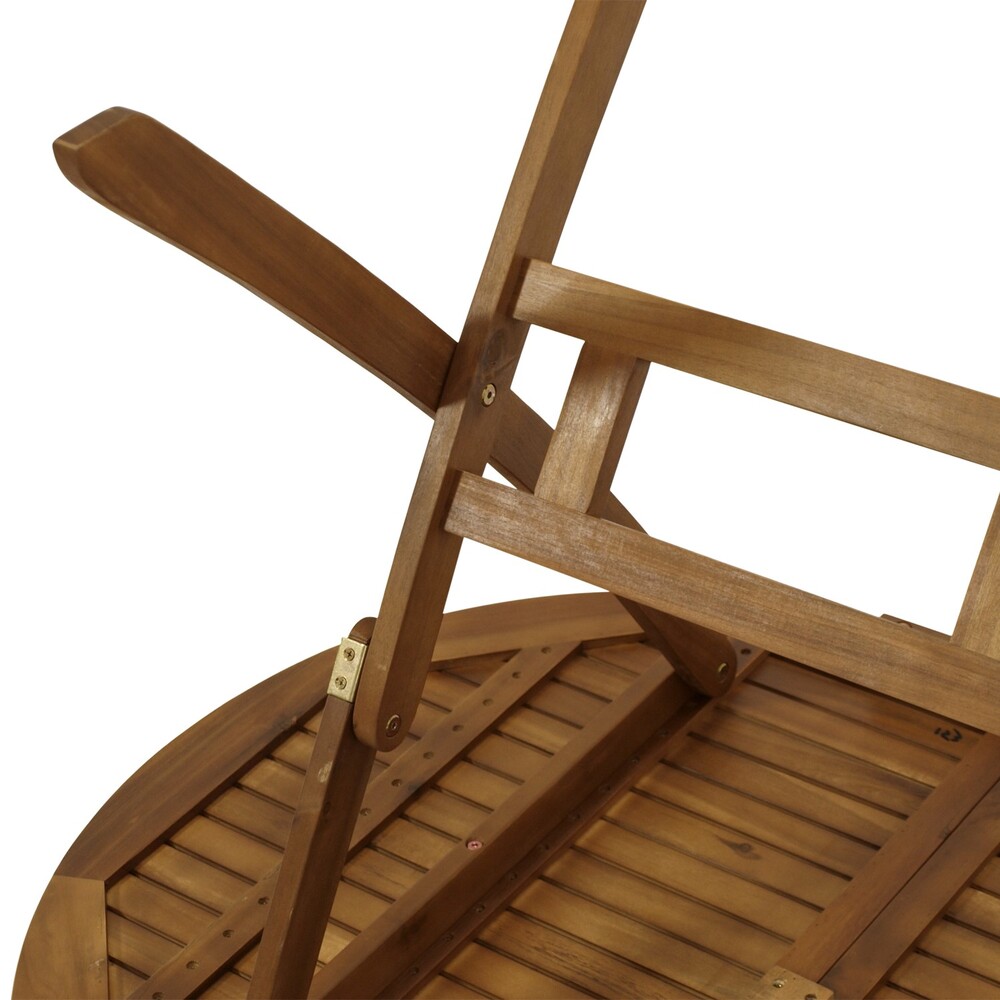 Klapptisch Benita oval, 160&nbsp; x 85 x 74 cm, Akazie ge&ouml;lt image number 2