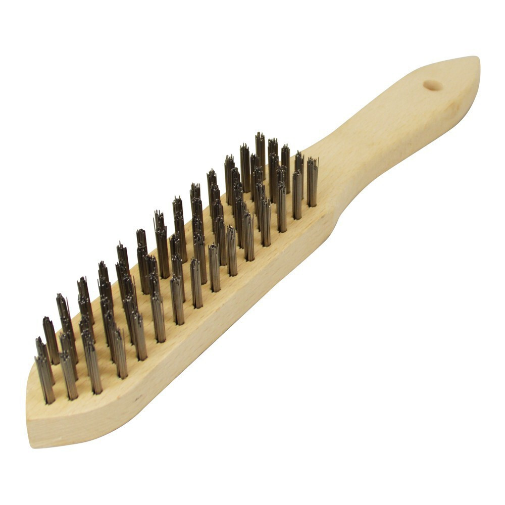 GERMANIA&reg; Drahtb&uuml;rste mit Stahldrahtborsten und Holzgriff