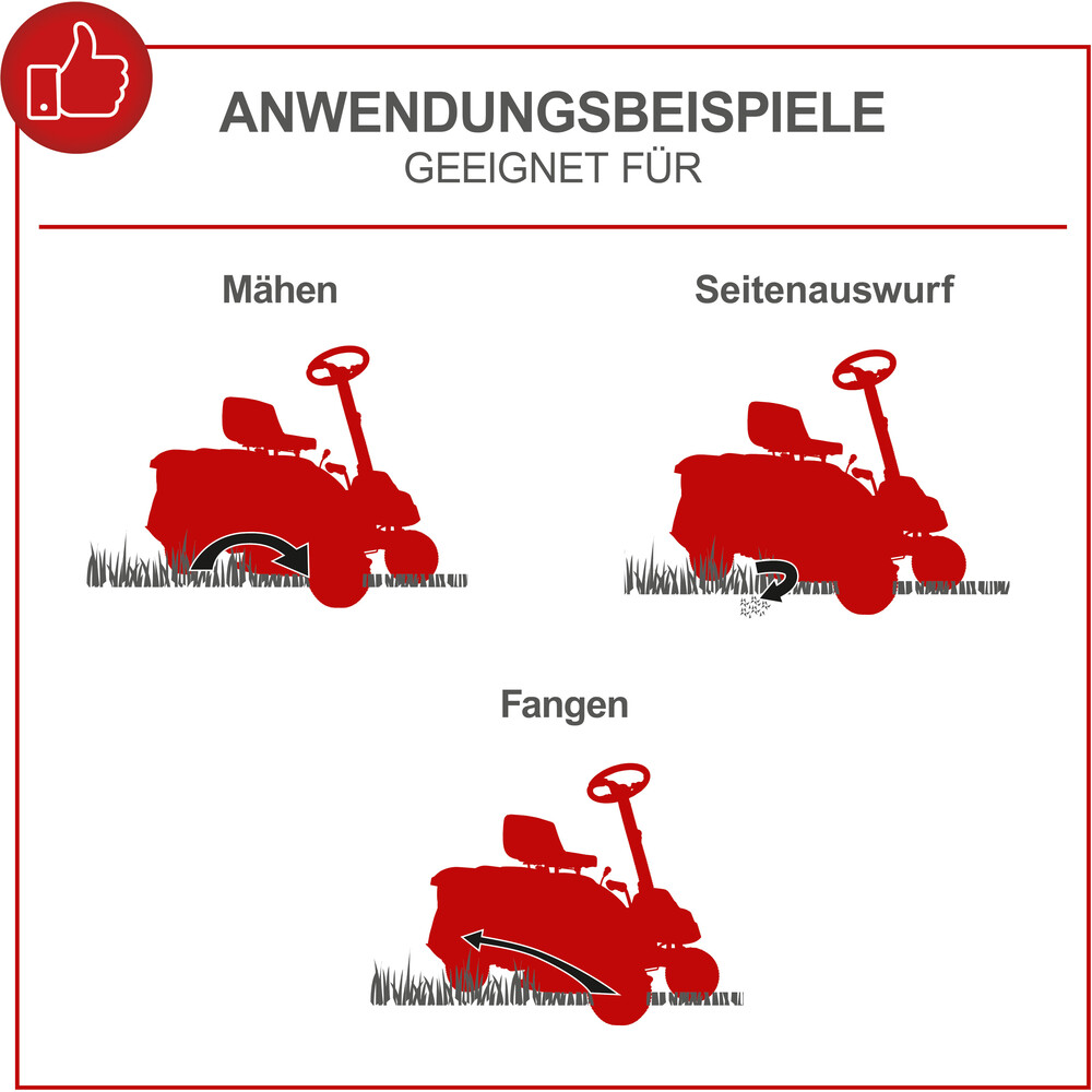 Scheppach Benzin-Aufsitzrasenm&auml;her und Akku-Rasentrimmer im Set image number 7