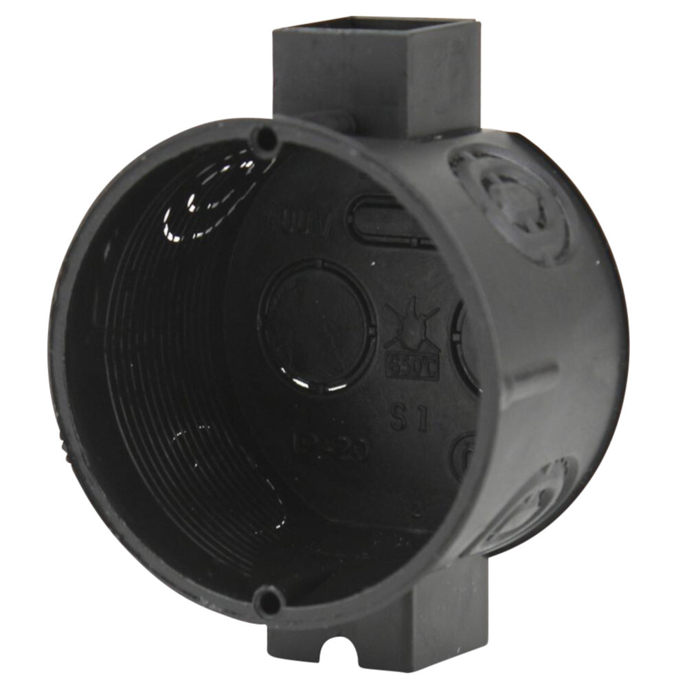 Unterputz-Schalterdose &Oslash; 60mm x 40mm tief in Schwarz