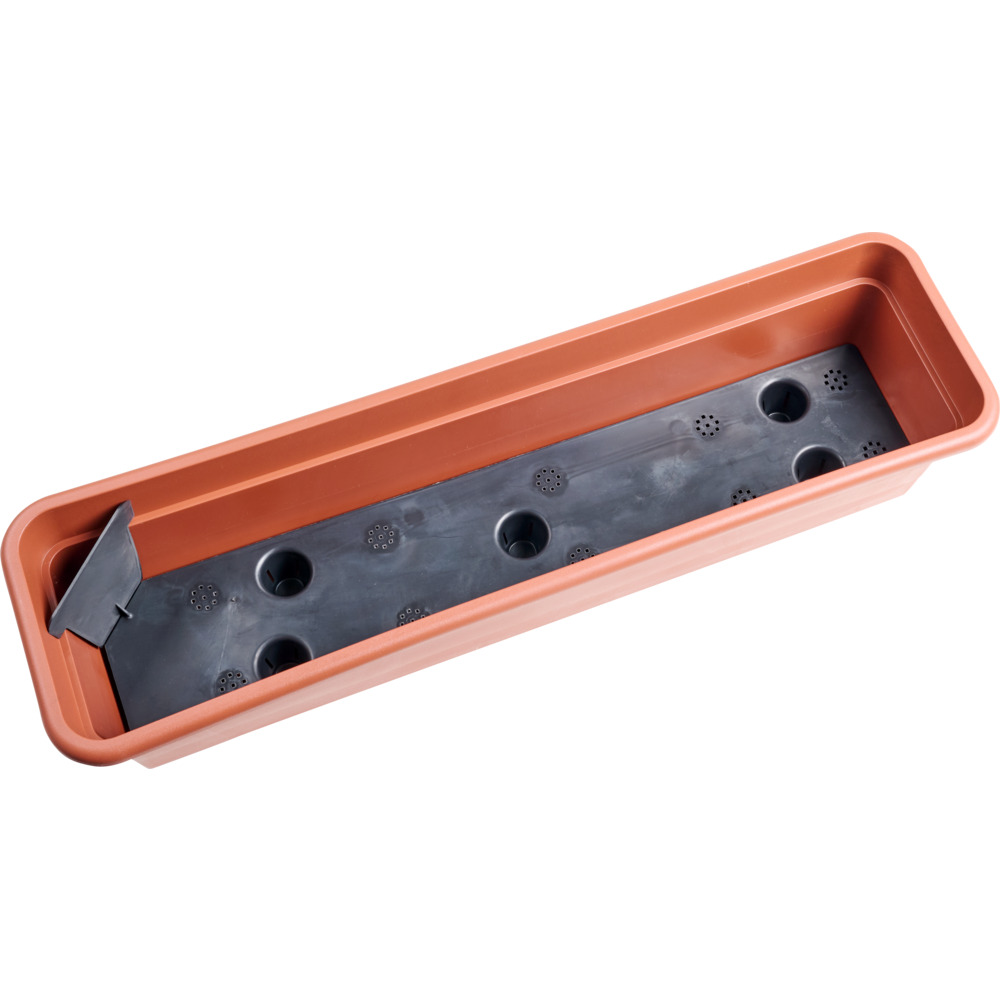 Balkonkasten 59 cm mit Bew&auml;sserungseinsatz in terracotta image number 2