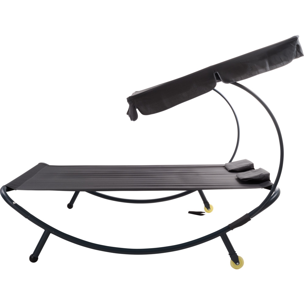 Doppel-Sonnenliege mit Dach steingrau image number 5