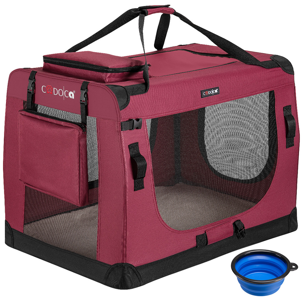 Tiertransportbox XL 82 x 58 x 58 cm dunkelrot