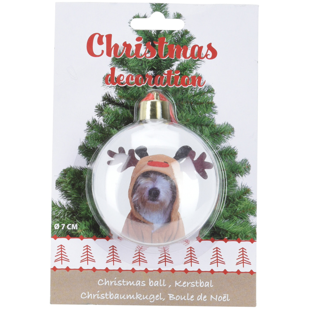 Weihnachtskugel f&uuml;r Fotos 7 cm mit Aufh&auml;nger image number 1