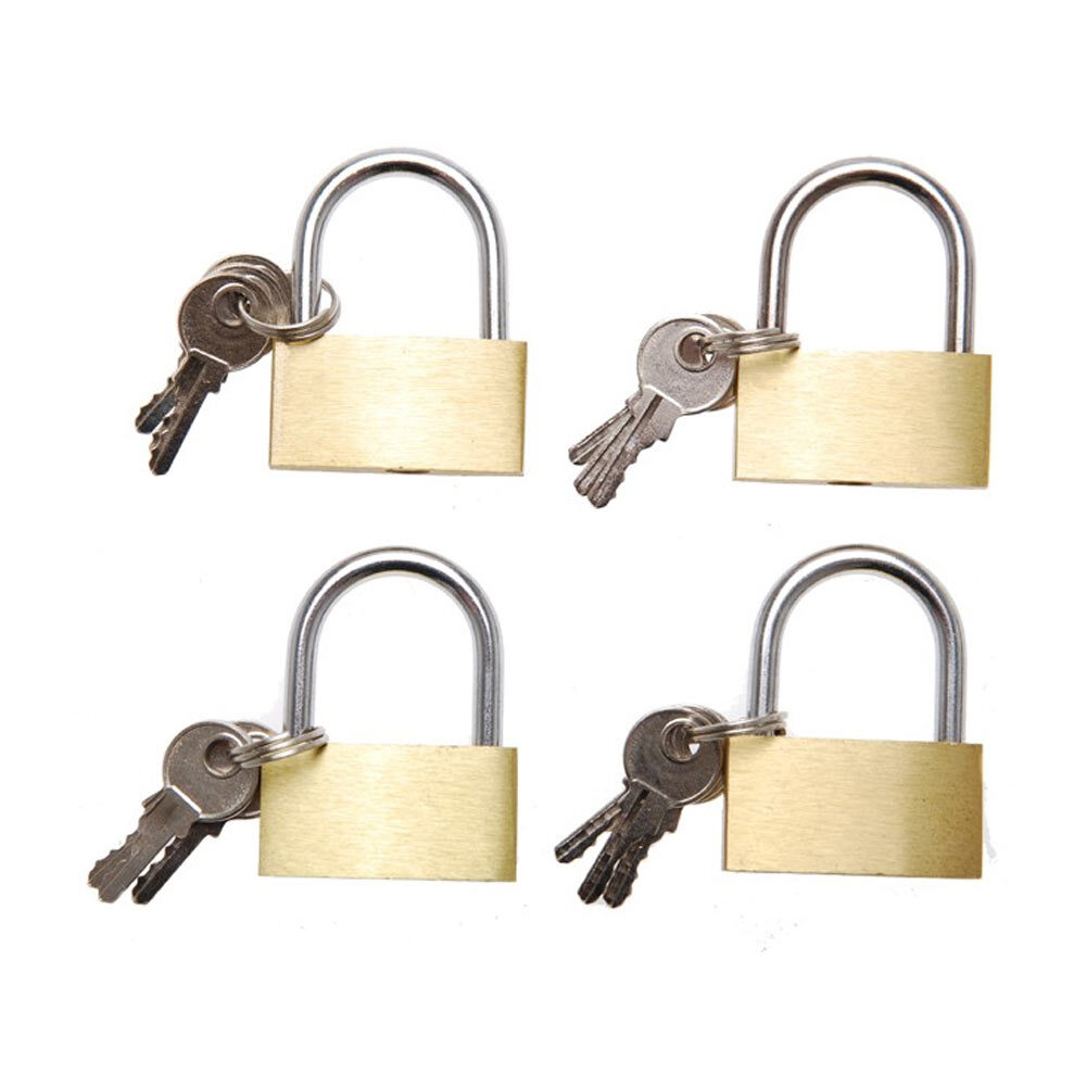 Messing-Vorh&auml;ngeschloss-Satz 4-tlg.