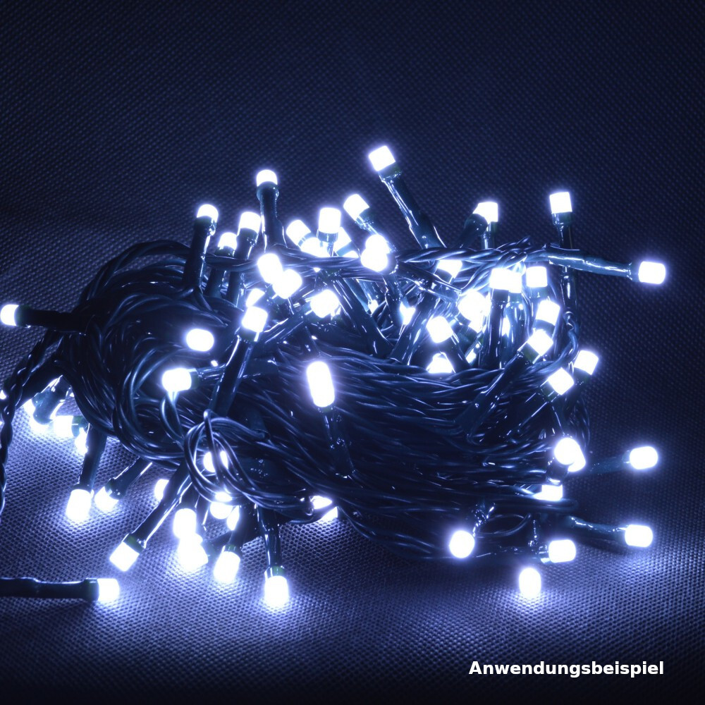 LED-Lichterkette mit 120 kaltwei&szlig;em und buntem LEDs, 8 Funktionen und Timer image number 3