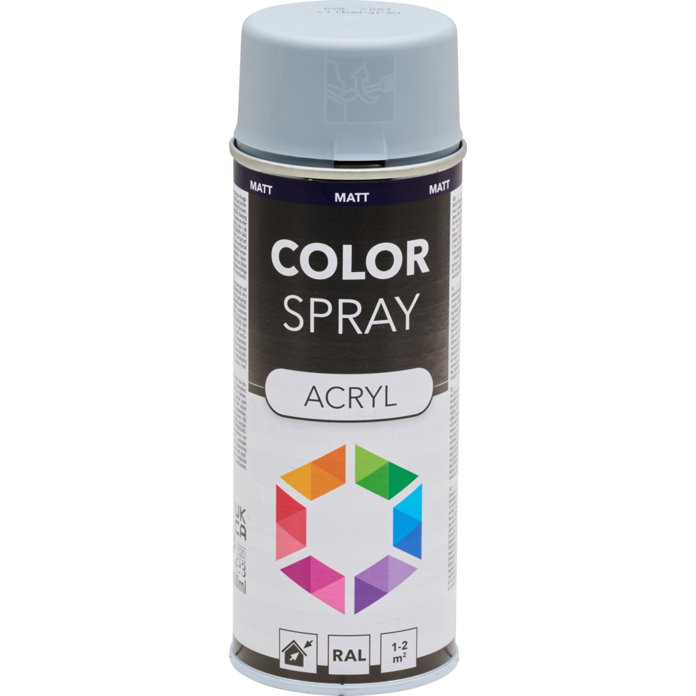 Lackspray matt 400 ml Acryl RAL7001M silbergrau image number 1
