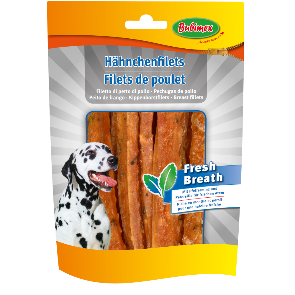 Hunde-Leckerli H&auml;hnchenbrustfilet ''Fresh Breath'' 100 g
