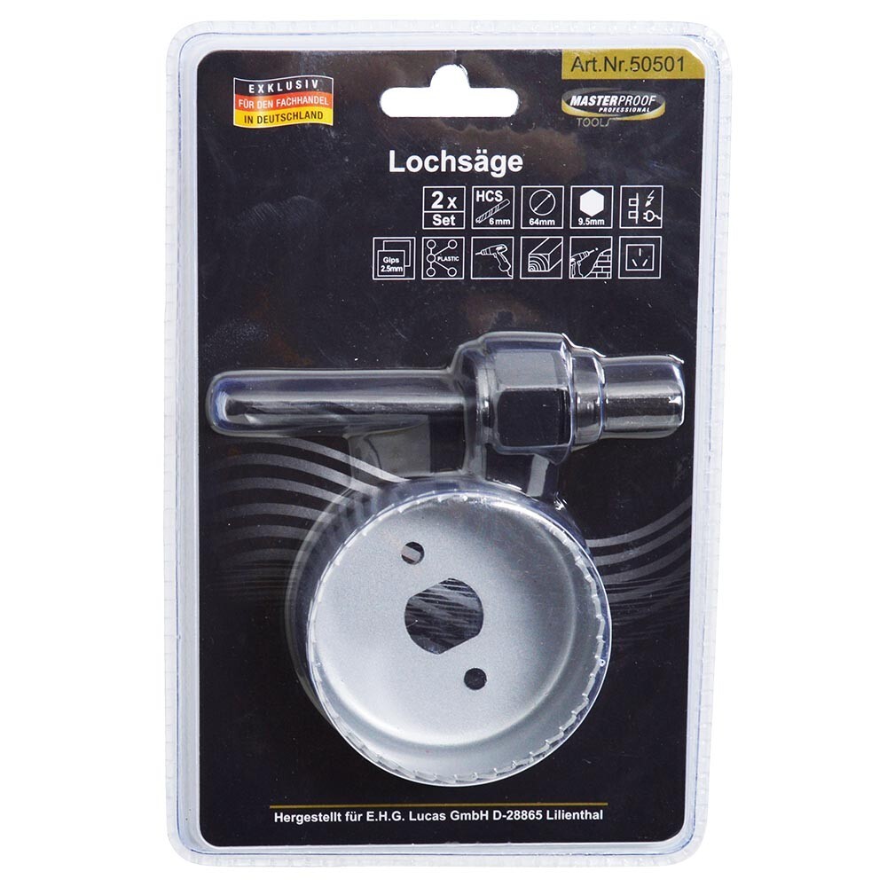 Lochs&auml;ge f&uuml;r Schaltereinbau &Oslash; 64 mm