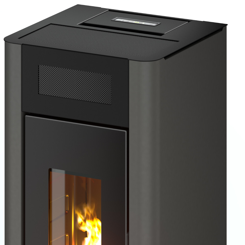 Pelletofen "AMARANTO 9", anthrazit Stahl image number 1