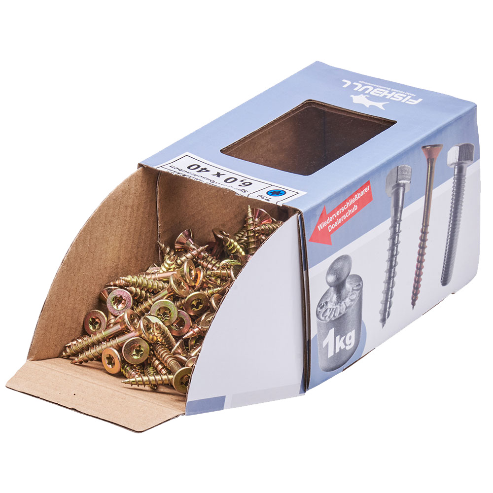 Spanplattenschraube 6,0 x 40 Senkkopf Teilgewinde IVZ 1 kg image number 3