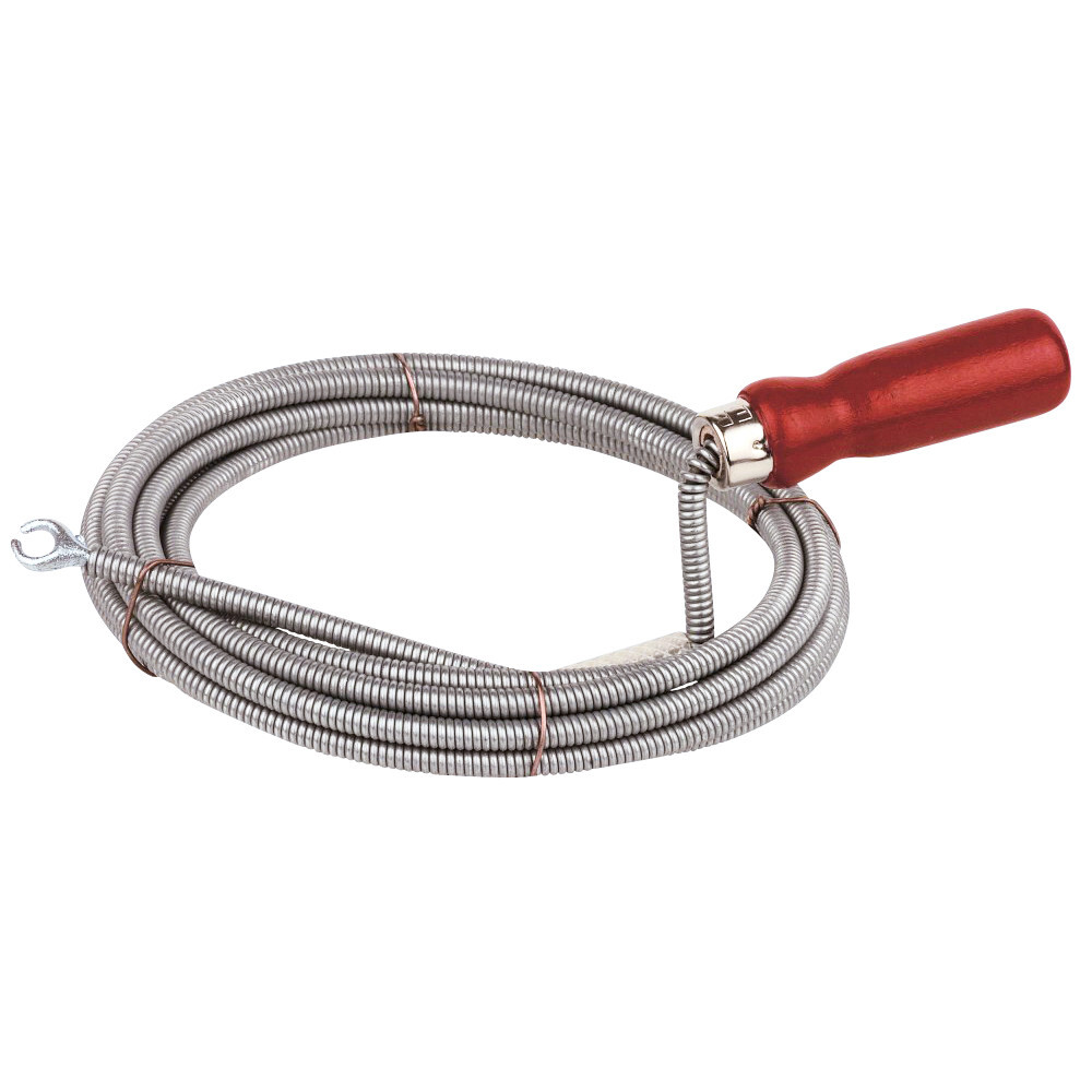 Rohrreinigungsspirale 5 m x 9 mm aus Federstahldraht mit Kunststoffgriff