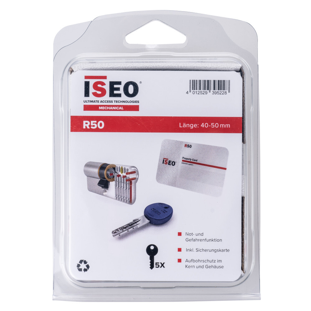 Schlie&szlig;zylinder 90 mm 40/50mm mit 5 Schl&uuml;sseln image number 2