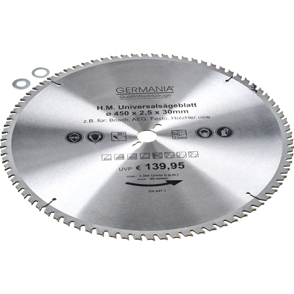 HM Multi-S&auml;geblatt 450x30mm 80 Z&auml;hne universal image number 1