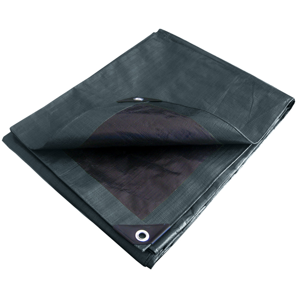 FISHBULL Abdeckplane Profi 3 x 4 m 150 g/m&sup2; gr&uuml;n/schwarz image number 2