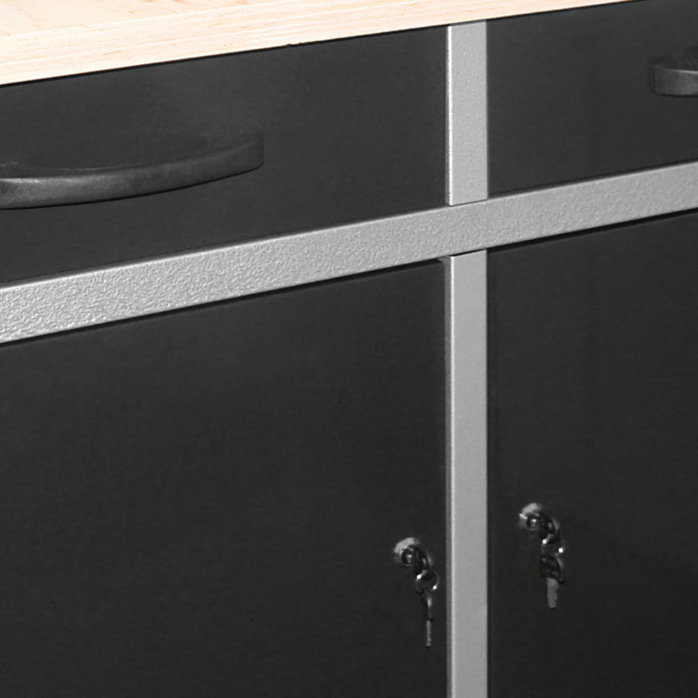 GERMANIA&reg; Werkbank mit Metallgestell und Holz-Arbeitsplatte image number 7