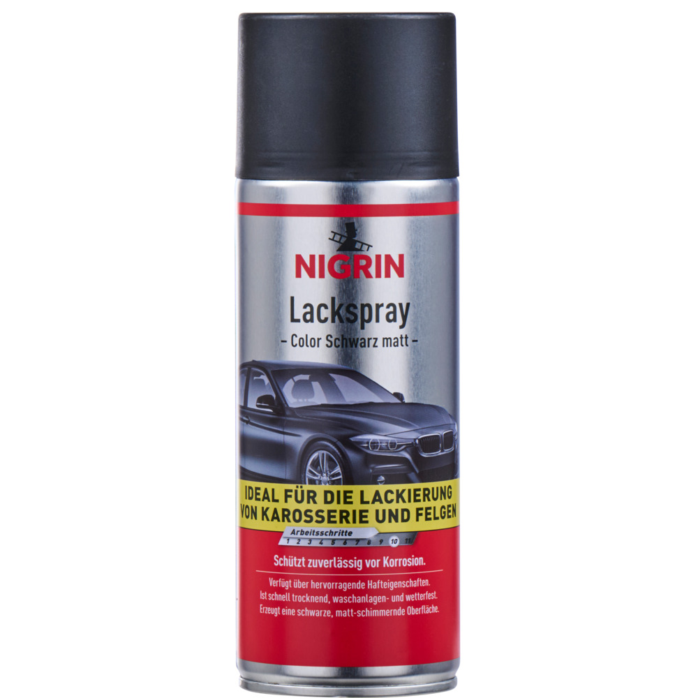 Nigrin Lackspray schwarz, matt, 400 ml image number 1