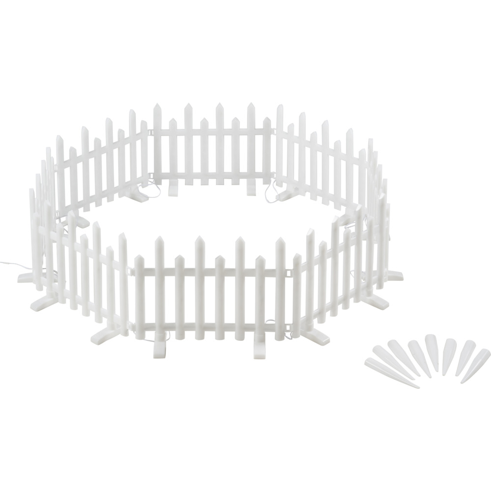 LED Gartenzaun 192 LEDs 8er Set Paneele Wei&szlig; image number 1