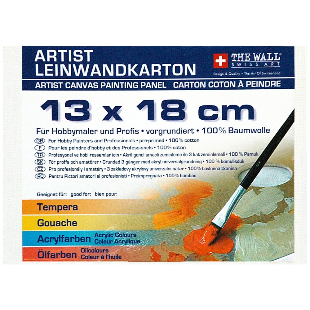 The Wall Artist Leinwandkarton 13 x 18 cm in Wei&szlig;