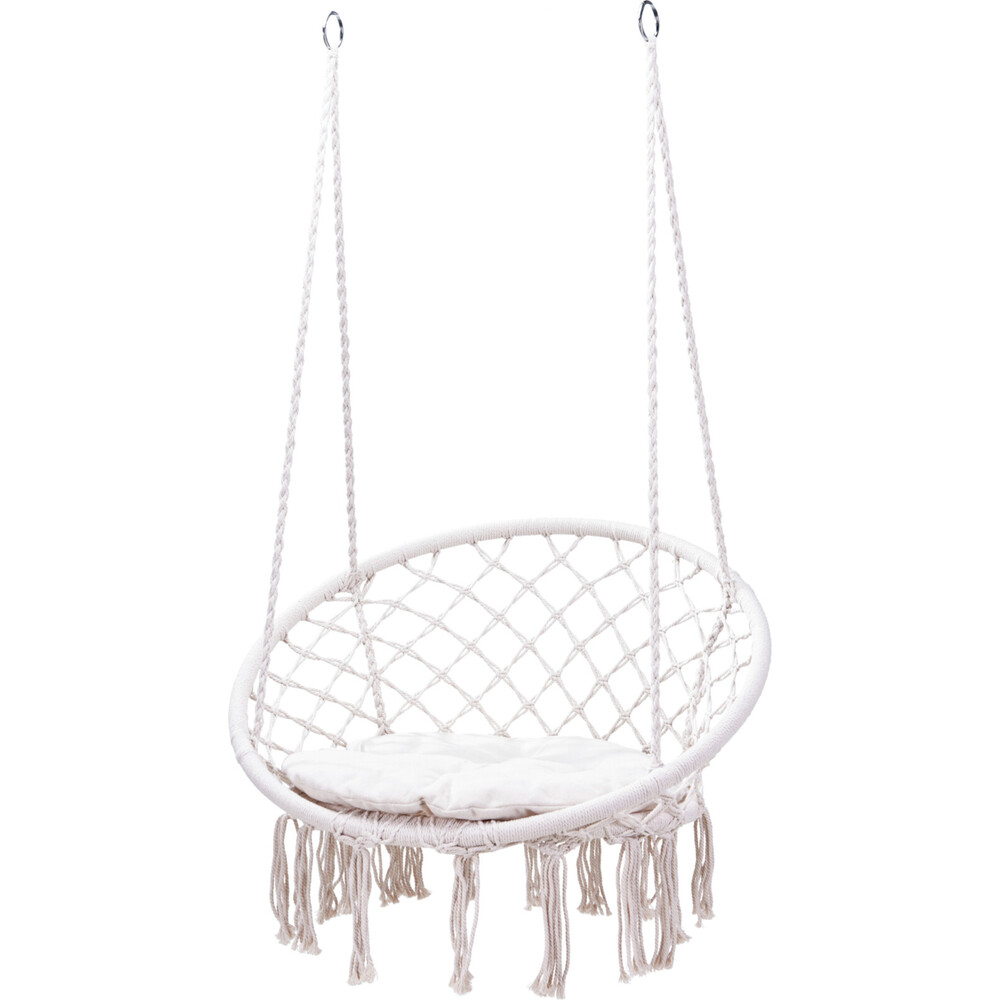 Schaukel-H&auml;ngesessel mit Sitzkissen und Befestigungsmaterial image number 2