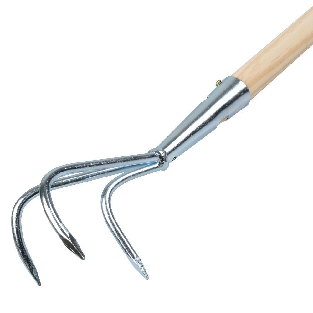 GERMANIA&reg; Grubber mit Holzstiel, 3 Zinken, verzinkt, 157 cm image number 1