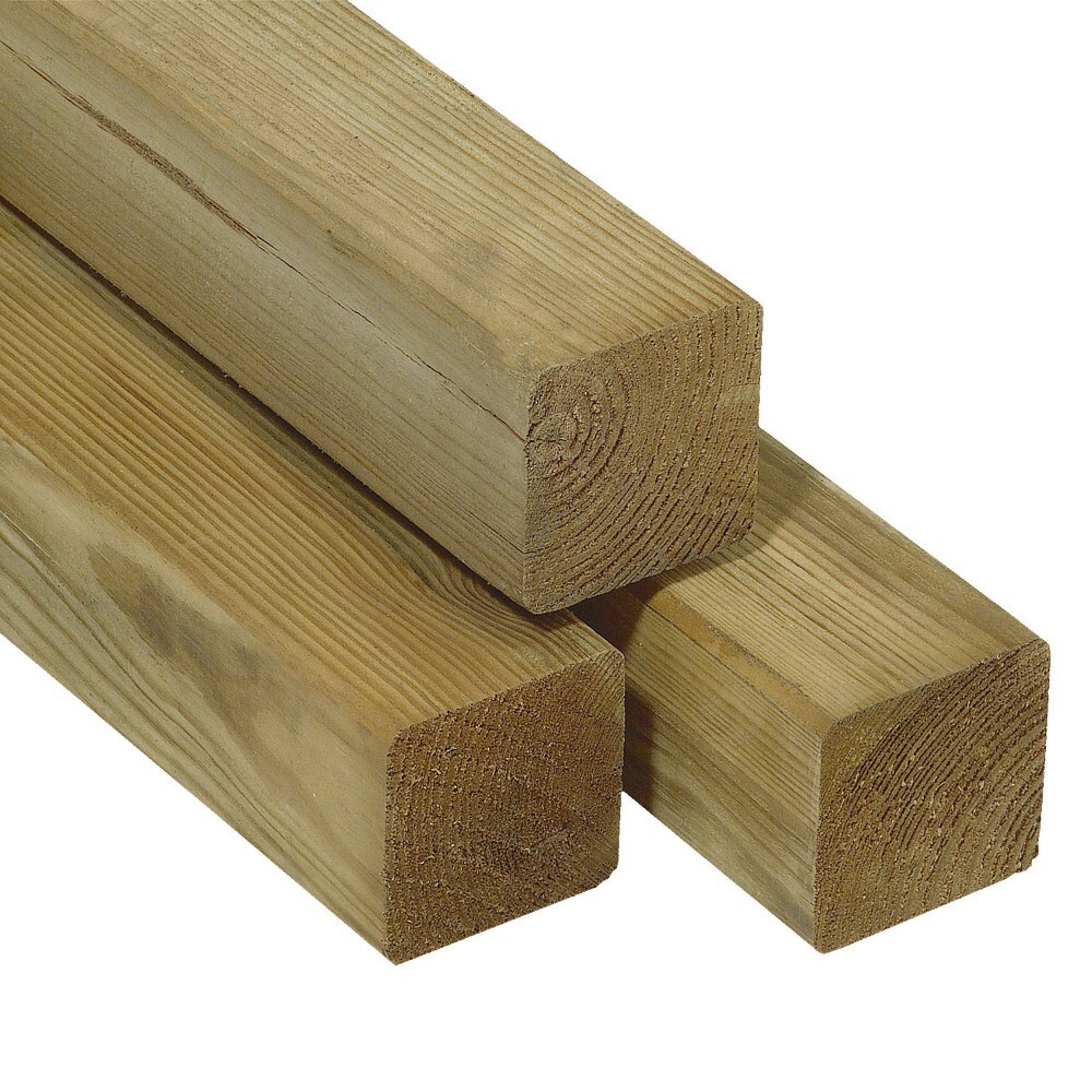 Pfosten Fichte 70x70x2000 mm KDI gr&uuml;n