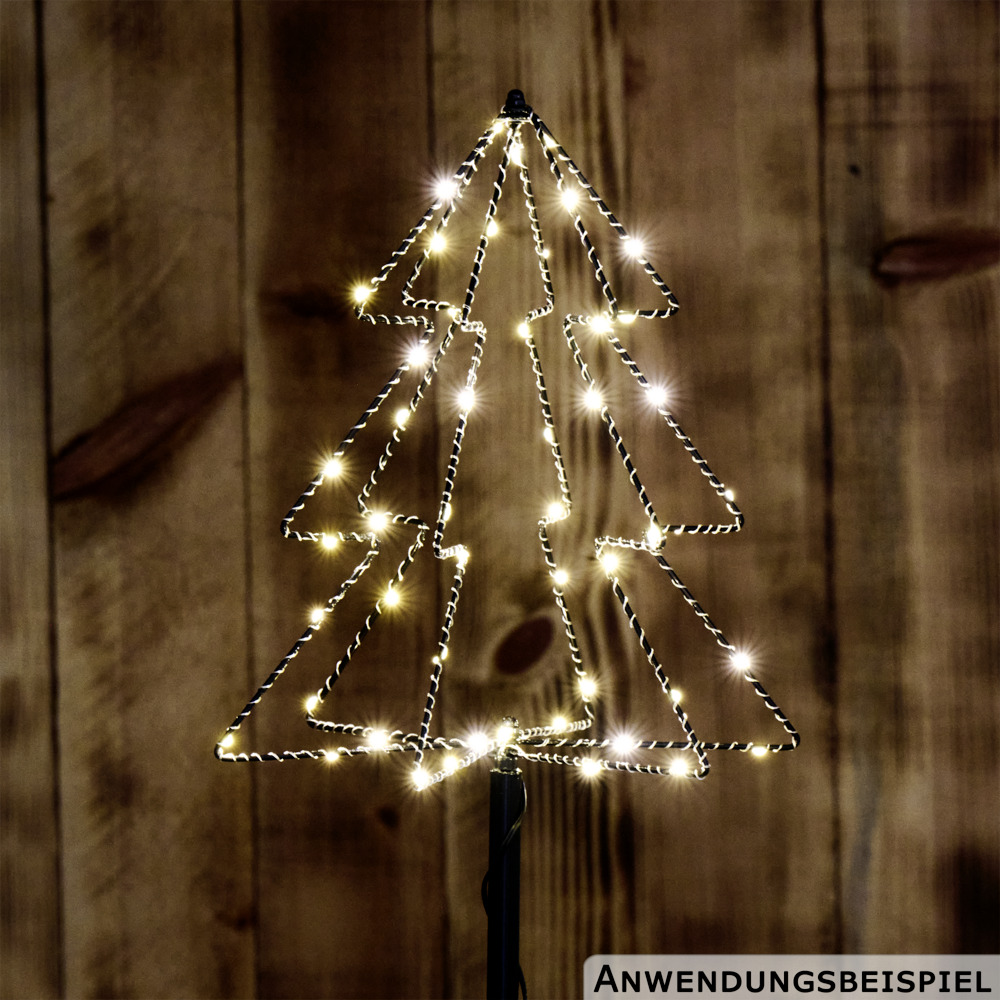 3D-Weihnachtsbaum mit LEDs und Erdspie&szlig; image number 1