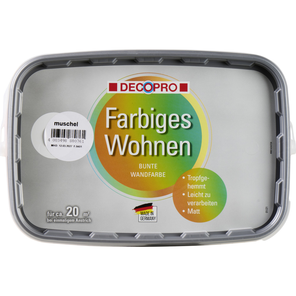 DECOPRO Wandfarbe 2,5 Liter Muschel matt image number 4
