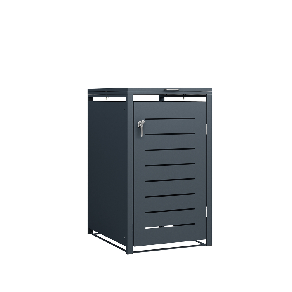 M&uuml;lltonnenbox klein 1-er Stahl verzinkt anthrazit