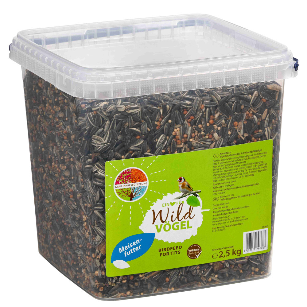 Meisenfutter 2,5 kg im Eimer aus f&uuml;r mehr Energie