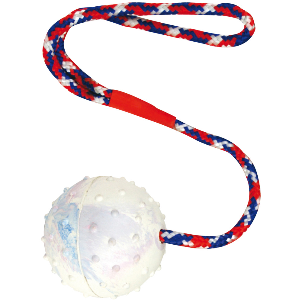 Naturgummiball am Band 6 cm