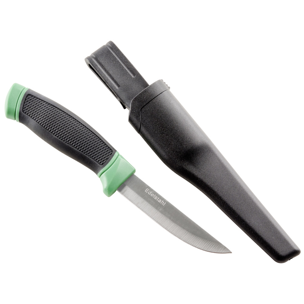 Fischmesser Oakwood Gartenmesser 9,5cm Klinge Edelstahl Kunststoffscheide